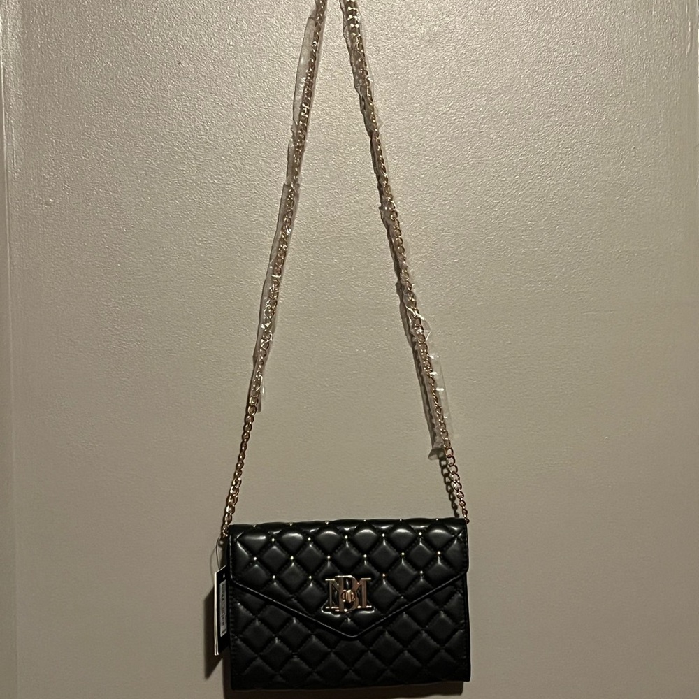 Badgley Mischka Black Quilted Crossbody Bag